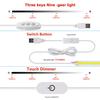 DC 5V COB LED Strip Light With USB 2PIN Wire DC Plug 8MM 320LED High Density Flexible Tape 3000K 4000K 6000K Warm Natural White