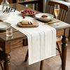 Nordic Table Runner Cotton Linen for Dining Table, Minimalist Long Desk Home Decor Kitchen Coffee Tea Natural Rustic