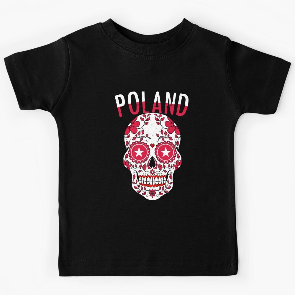 Poland Calavera World Soccer Cup 2018 Russia Polska Team Jersey Kids T-Shirt 110