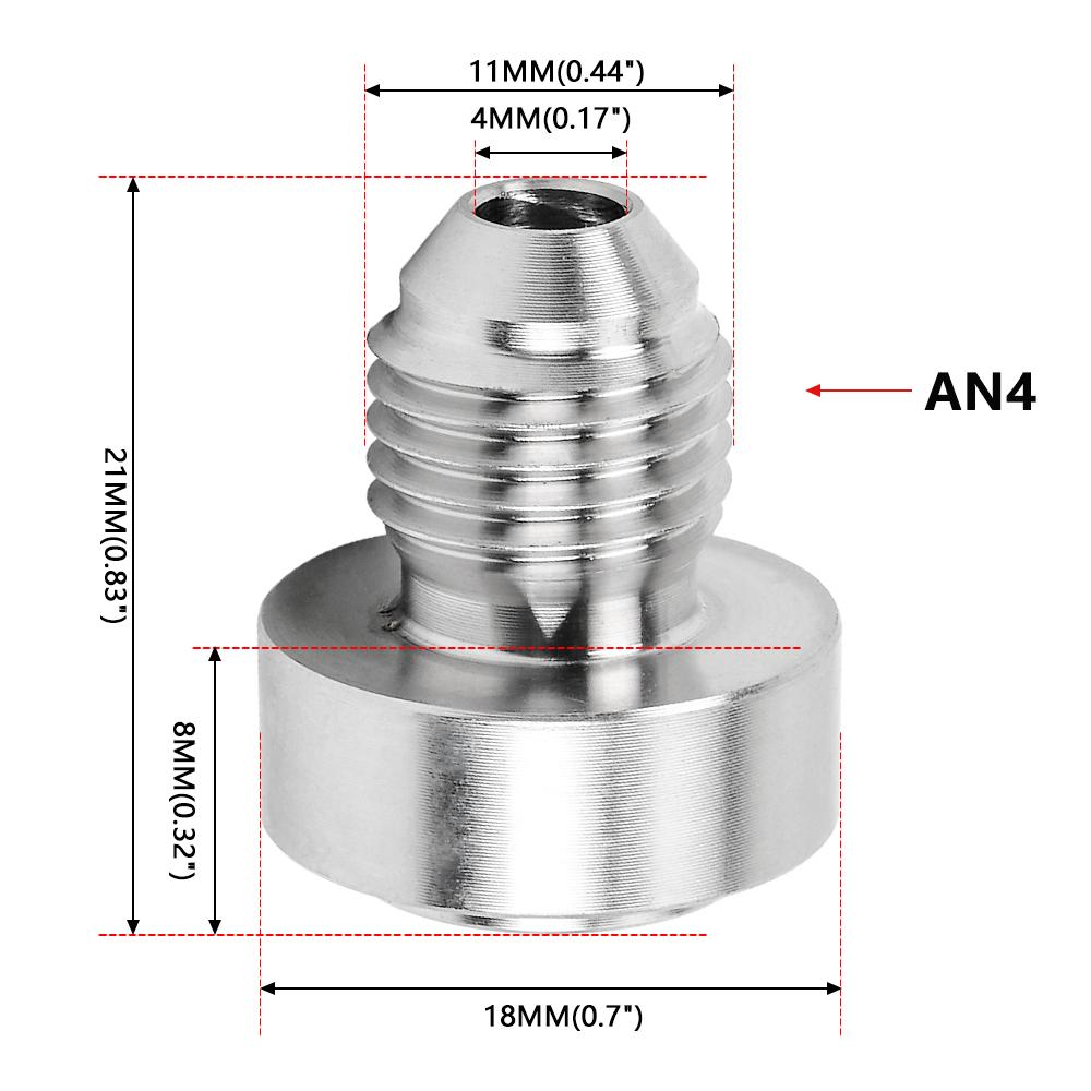 AN3 AN4 AN6 AN8 AN10 AN12 Stainless Steel Straight Male Weld Fitting Adapter Weld Bung Nitrous Hose Fitting HR069 Fuel System Fittings7