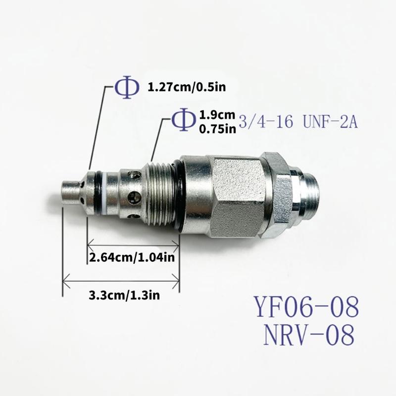 Thread Insert Direct Acting Relief Valves YF06-08 Hydraulic Threaded Cartridge Valves for Stable Pressure Regulation
