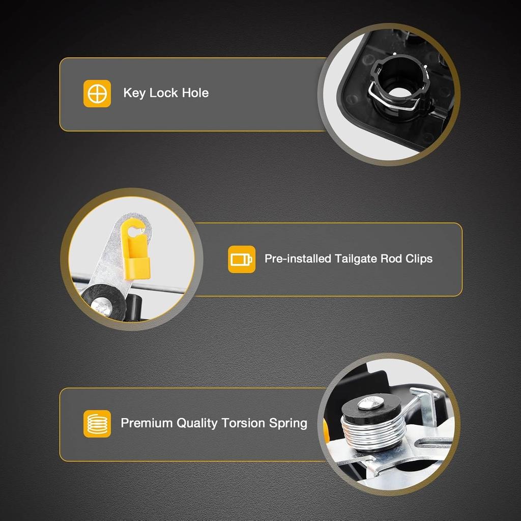 Gledewen Tailgate Handle Liftgate Latch Handle With Keyhole | For 2007-2013 Toyota Tundra | Replaces# 69090-0C040, 690900C040, 81213