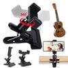 Guitar Head Clip Mobile Phone Holder Live Broadcast Bracket Stand Tripod Adjustable Guitar Head Phone Mount for Music Recording