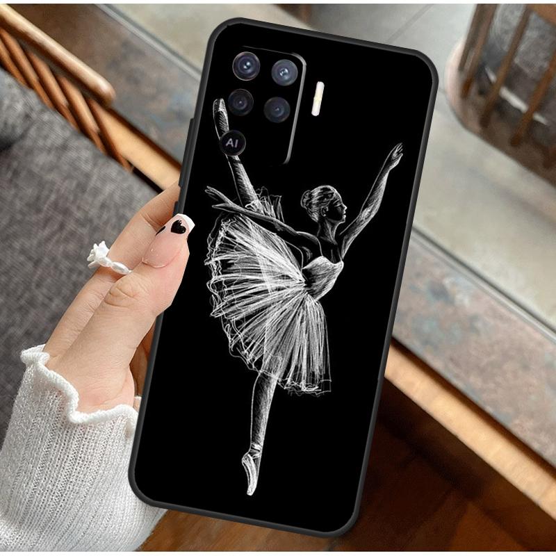 Ballet Ballerina Dancer Phone Case For Oppo A16 A76 A78 A96 A58 A18 A38 A98 A17 A77 A80 A40 A60 A74 A94 A54 A15 A57S
