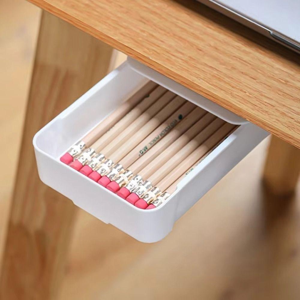 Selbstklebende Untertischschublade Große Kapazität Versteckte Schublade Kosmetik Schreibwaren Organizer