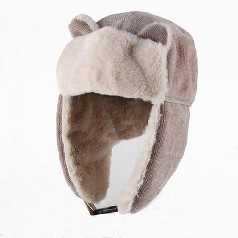 2024 Women's Warm Earmuffs Thickened Earmuffs Cap Winter Cold Warm Cotton Cap Cat Ear Cap Winter Bomber Hats