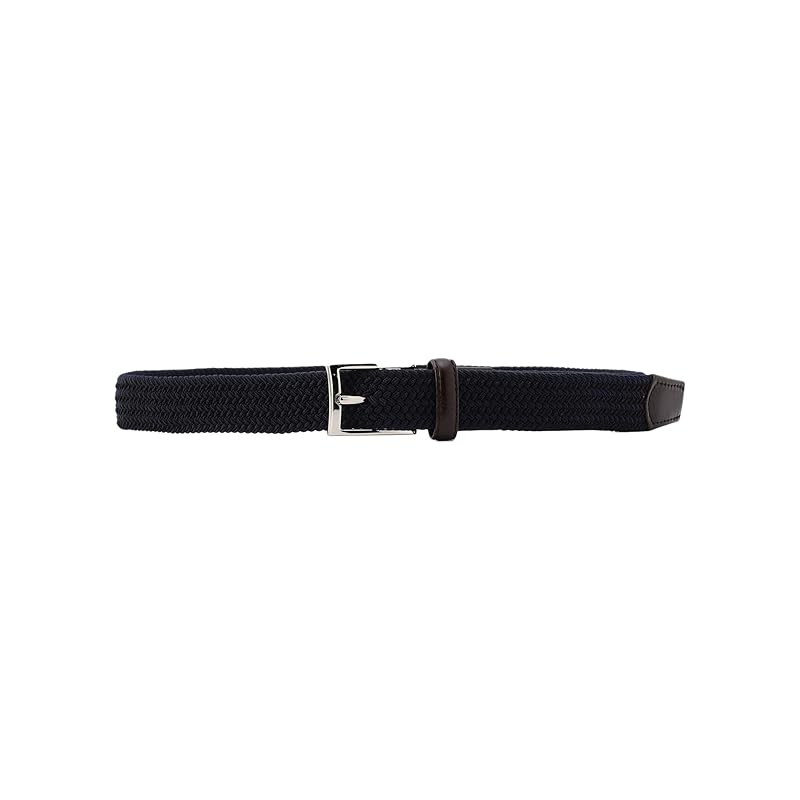 

[Comciseism] color combination rubber mesh belt 47-87YG11-204 F navy
