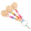Parrot Rattan Ball Toy Acrylic Bite Resistance Parrot Rattan Ball Hanging Toy for Birds