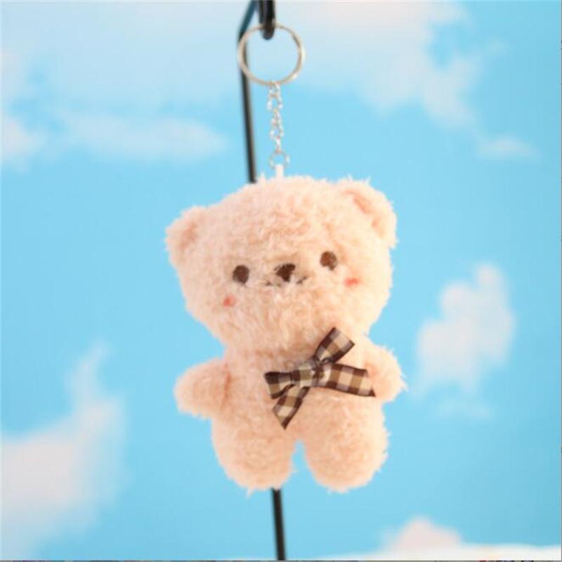 

Милые плюшевые игрушки медведя, маленькая подвеска, милый бант, однотонные медведи, кукла, мягкая игрушка для детей, рождественский подарок для девочек, 10 см