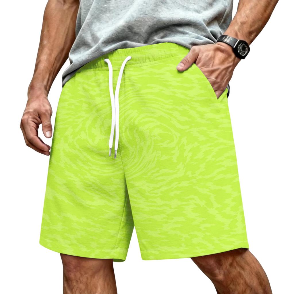 Herren Kordelzug Taille Lässige Sportshorts Entspannte Passform Atmungsaktives Gewebe Camouflage-Print Sportbekleidung für den täglichen Gebrauch