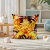 One Piece Straw Hat Pirates Anime Plush Pillow Cover Soft Short Plush Cushion Cover For Sofa Bedroom Home Decor Gift Decoration