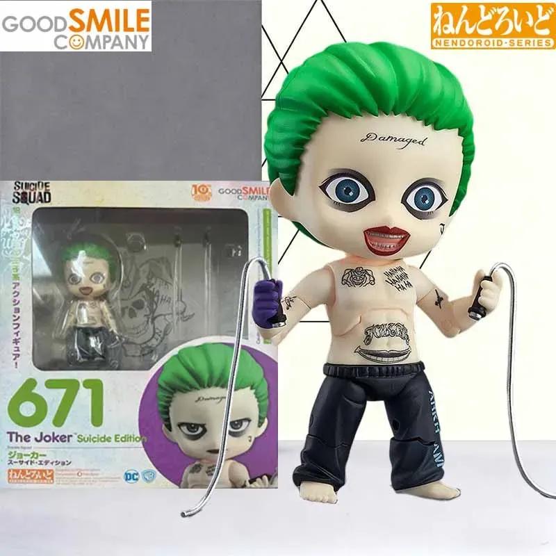 10cm Anime Harley Quinn The Joker Joints Can Move Replaceable Q Version Action Figures PVC Model Statue Desk Decoration Toy Present