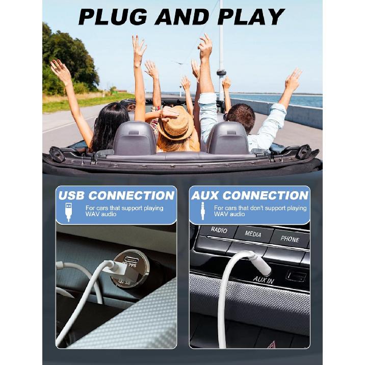 External Portable CD Player for Car - Car CD Player with USB Port AUX Port, Universal USB CD Player for Car, Laptop, TV, Computer