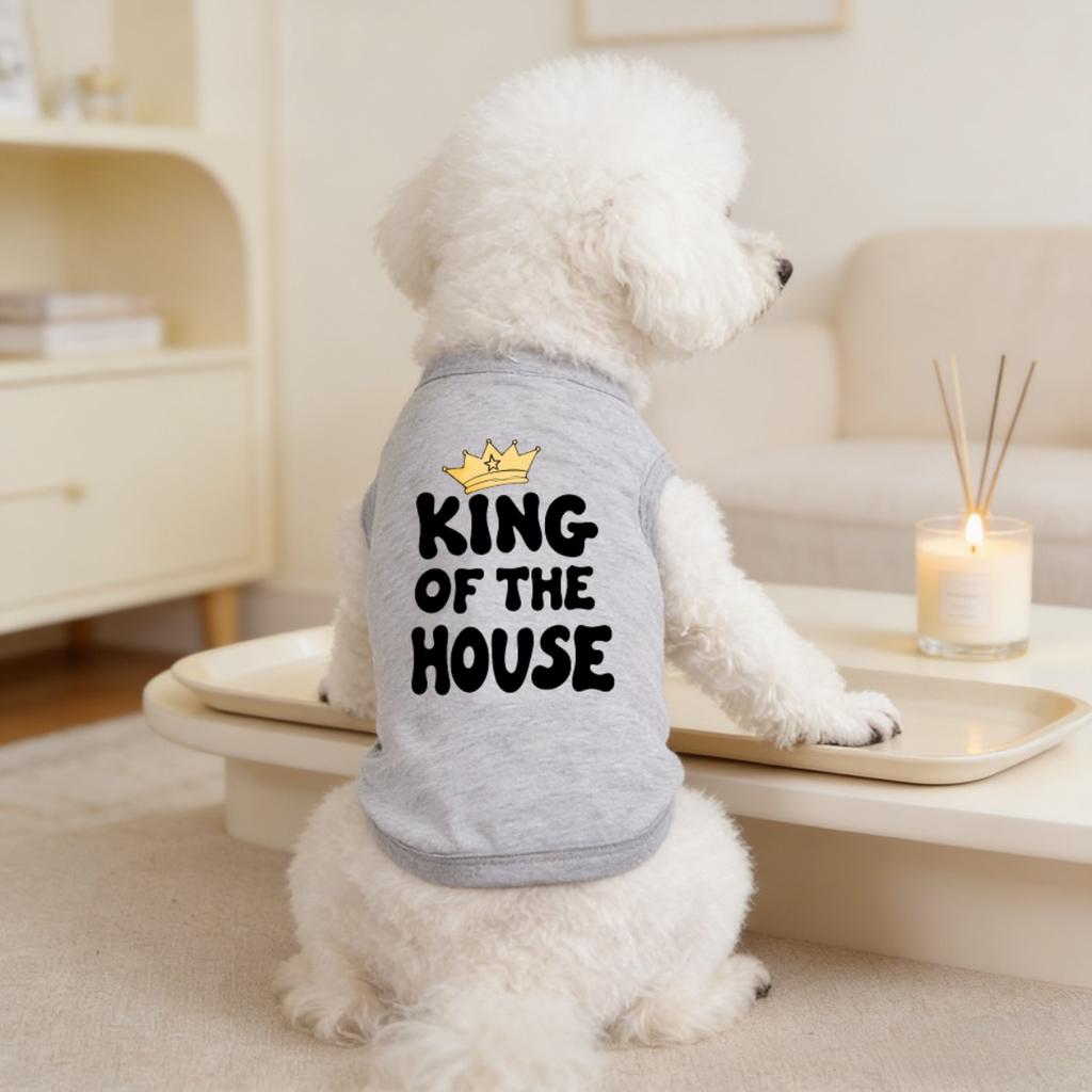 1pc Fashion Graphic Dog Vest, Stretchy Sleeveless Pet T-Shirt, Casual Indoor Outdoor Costume for Small Breed Dogs