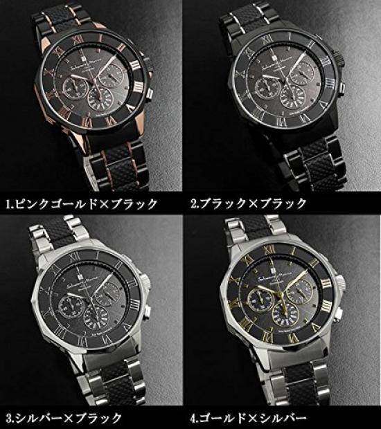 Salvatore Marra Solar Chronograph Watch Men's Radio-Controlled