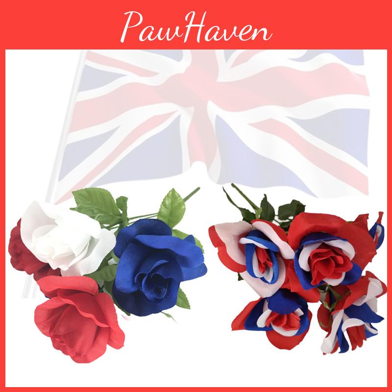 Feiern Sie das Platinjubiläum der Königin mit diesem rot-weiß-blauen Blumendekor.