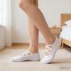 2 Pairs Women's Crisscross Strap Yoga Socks With Nonslip Grip Low Cut Cotton Socks For Pilates Barre Ballet Barefoot