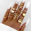 Neues Mode Geometrisches Knöchelringe Set Für Frauen Boho Schmetterling Herz Zirkon Goldfarbe Fingerring Trendiger Party Schmuck Geschenke