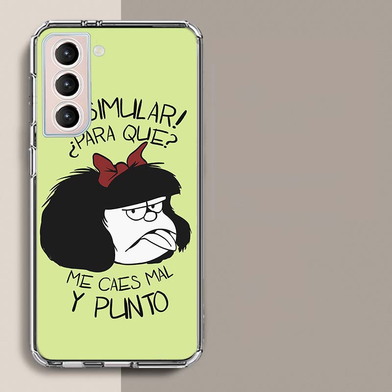 Mafalda Cartoon Phone Case For Samsung A17 A56 A36 A26 A16 A55 A35 A25 A15 A05S Galaxy A71 A51 A41 A31 A21S A70 A50 A40 A30 A20S