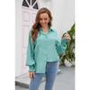 Spring and Autumn Women's Shirt Insert Sleeve Tencel Top Soft Solid Color Loose Plus Size Blouse