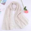 Women Plain Lurex Glitter Loop Dot Viscose Scarf Ladies Shimmer Shawls and Wraps Pashmina Stole Muslim Hijab Sjaal 180*70Cm