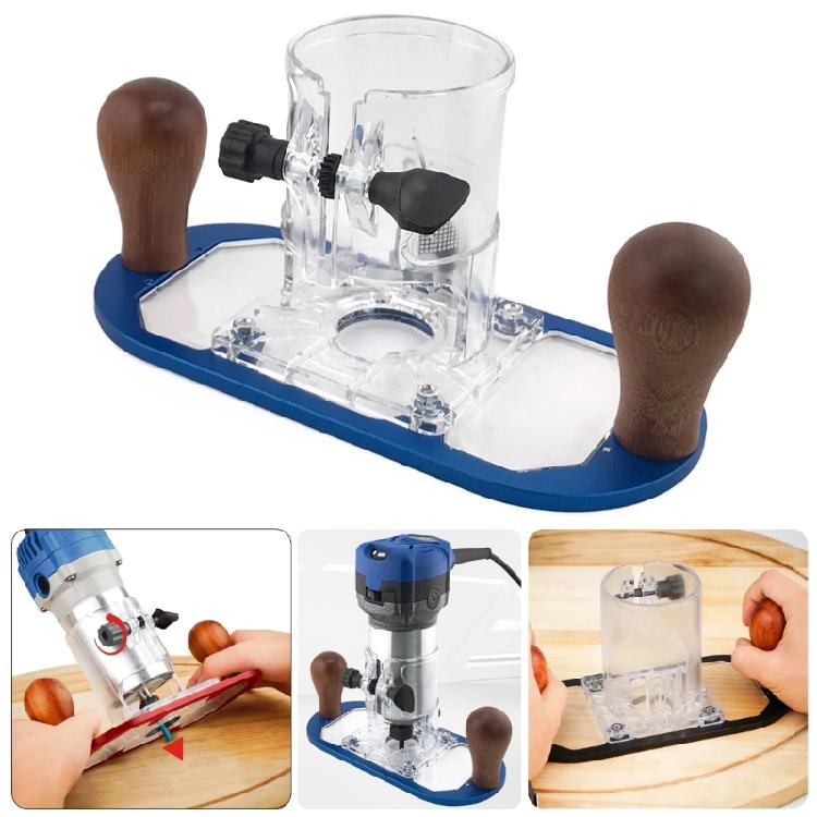 Heavy Duty Trimmers Base Conversion Kit With Transparent Guard Aluminum Acrylic Construction for Enhancing Stability