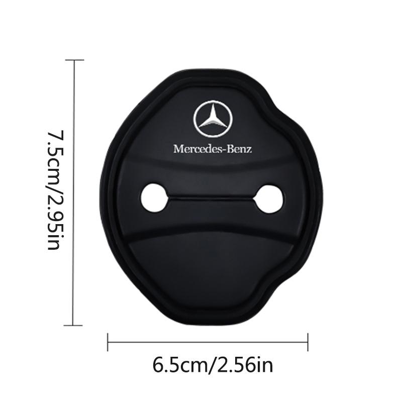 4pcs Car Silicone Door Lock Cover Protective Sticker For Mercedes Benz Smart W108 W124 W126 W213 W168 W169 W176 W220 AMG W203 jjj1
