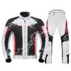 Motorcycle Riding Jacket Pants Set With Built-in Armor Breathable Stretchable Protective Gear