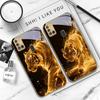 The Tiger of Strength For Samsung A 31 32 A33 A34 35 14 A15 13 A16 25 26 50 52 53 54 55 56 70 71 72 73 Golden Glass Phone Case