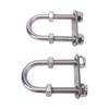 2PCS Boat U Bolts Stainless Steel Marine Boat Stern Bow Eye Tie Down U Bolts Rigging