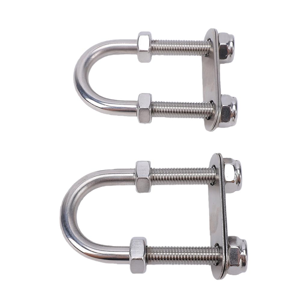 2PCS Boat U Bolts Stainless Steel Marine Boat Stern Bow Eye Tie Down U Bolts Rigging