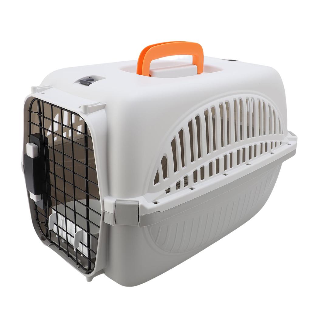 Plastic Pet Carrier Easy To Assemble Ample Space Excellent Ventilation Portable Dog Carrier for