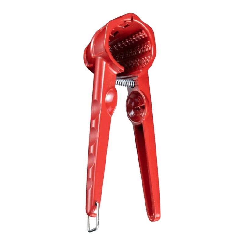 652F Durable Aluminum Nut Cracker Double Opening Design Nonslip Handle Easy Operation Walnuts Pecan Plier Clip For Home Kitchens