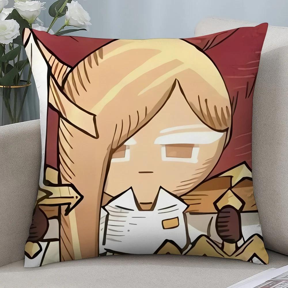 Game C-Cookie Run Kingdom Pillow Case Short Plush Pillow Covers Sofa Decorative Gift Home Printing Cushion Cover
