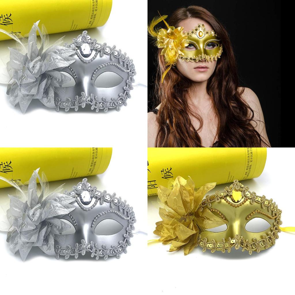 Halloween Costume Mask With Flower Decoration For Children And Adults Party Wear