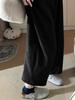 Retro Japanese Loose Fit Plus Size Corduroy Harem Pants for Women