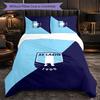 Lazio FC Themed Bedding 3Pcs Duvet Cover Set Decorative Bed Linen For Teen Room Home Decoration