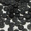 5Pcs Black Four-Eyed Button Alphabet Stick Flower Resin Clothing Accessories Knitted Cardigan Shirt Sleeve Collar Small Button