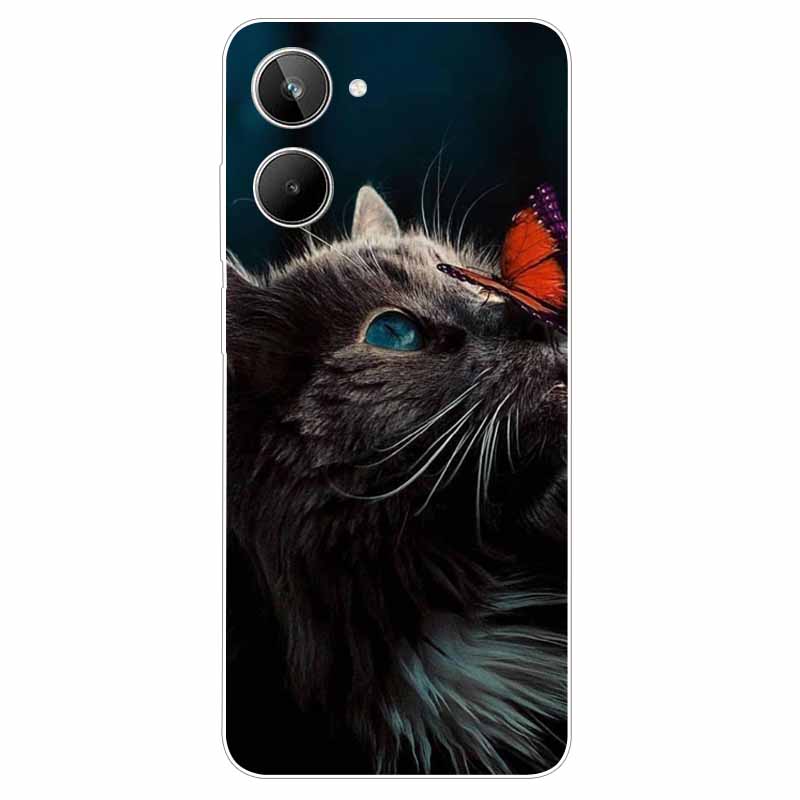 For Realme 10 4G Case 6.4'' Soft TPU Cats Lions Protection Silicone Phone Covers for Realme 10 Case 2022 Clear Realme10 RMX3630