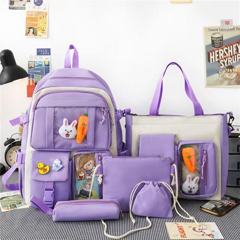 

«Легкий и симпатичный рюкзак из 5 предметов для девочек начальной и средней школы»