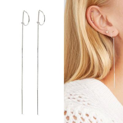 Face-slimming Ear Cable New Ear Cable Women's Temperament Earrings Long Earrings Ear Chain