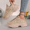 Fashion Retro Chunky Platform Sneakers for Women Spring Autumn Plus Size Breathable Sports Shoes Woman Thick Bottom Vulcanizd Shoes