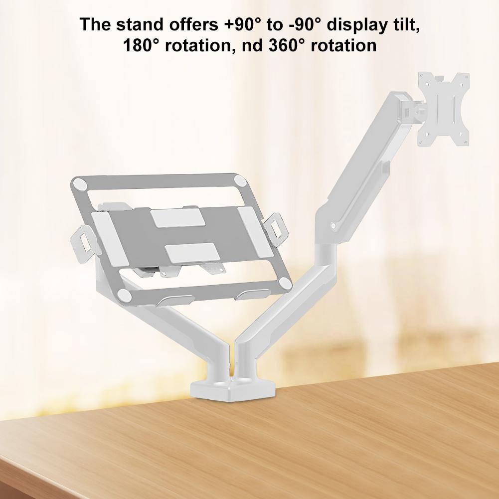 Dual Monitor Stand with C Clamp Grommet Mounting Base Holds Up To 19.8lbs Expandable Display Bracket for Home Office