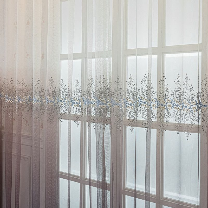 Nieuwe Verduisterende Gordijnen Scandinavisch Eenvoudig Slaapkamer Gast Blauw Verloop Scherm