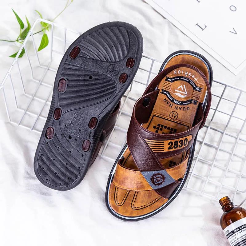 Slippers Men's Beach Sandals Summer Thick Sole Non-Slip Breathable Casual Shoes