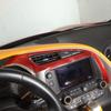 Red Soft Carbon Fiber Dashboard Air Vent Cover Trim For Corvette C7 2014-