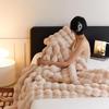 Winter Tuscany Rabbit Hair Plush Throw Blanket - Korean Gentle Style, Light Luxury for Sofa or Office.