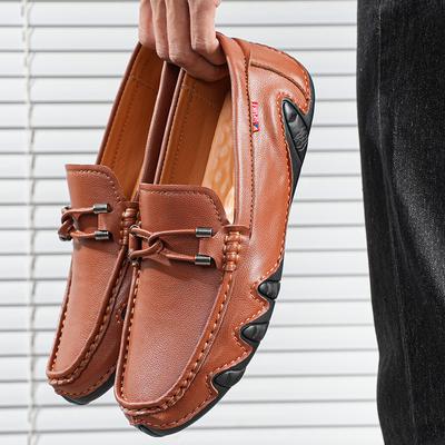 Fashion Casual Sneaker for Men Luxury Leather Moccasin Shoes Comfortable Black Dress Shoes 2024 Classical Social Loafers Shoes Summer