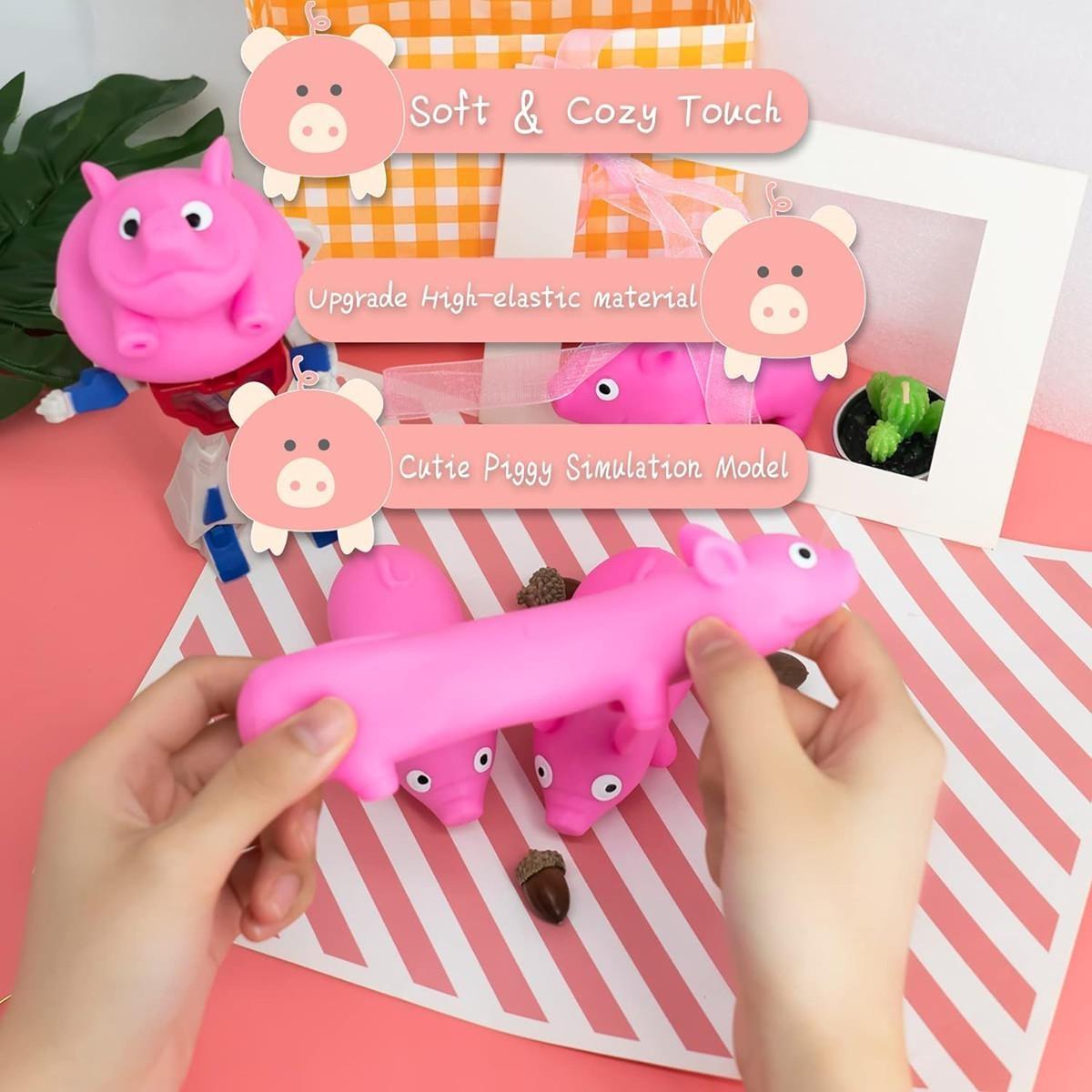 Squishy Pig Stress Squishy Piggie Squeeze Toy Anti-Anxy Забавная игрушка-свинья Игрушка — фото 6