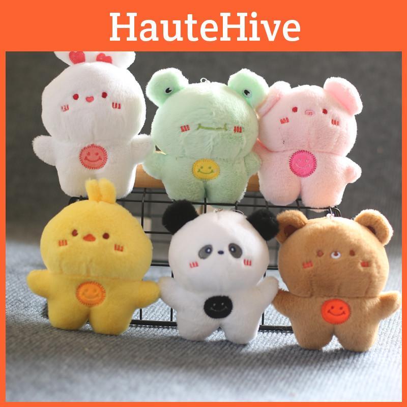 Entzückender Plüschtier-Schlüsselanhänger Weicher Hase Bär Ente Taschenanhänger Niedliches Stofftier
